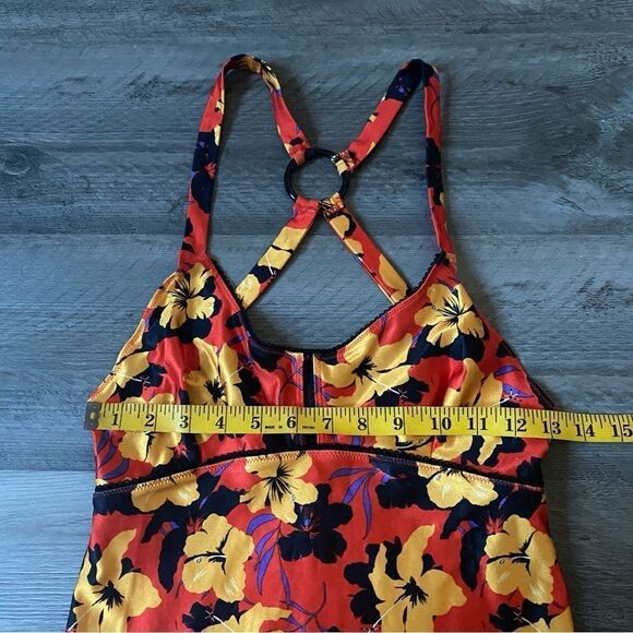 Urban Outfitters Racerback Bodycon Dress Vibrant Hibiscus Floral Bright Small - Picture 9 of 11